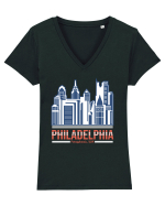 Philadelphia Tricou mânecă scurtă guler V Damă Evoker