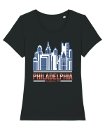Philadelphia Tricou mânecă scurtă guler larg fitted Damă Expresser