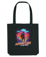 in stil synthwave - Adventure is out there Sacoșă textilă