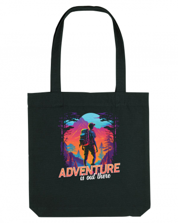 in stil synthwave - Adventure is out there Black