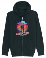 in stil synthwave - Adventure is out there Hanorac cu fermoar Unisex Connector