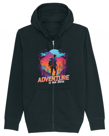 in stil synthwave - Adventure is out there Black