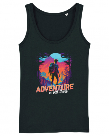 in stil synthwave - Adventure is out there Black