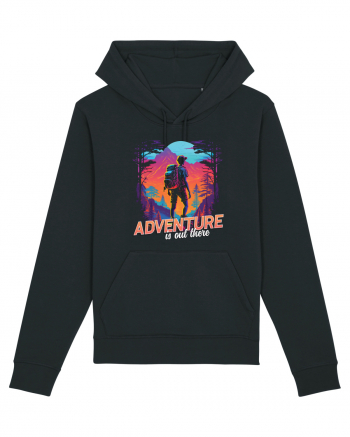 in stil synthwave - Adventure is out there Black