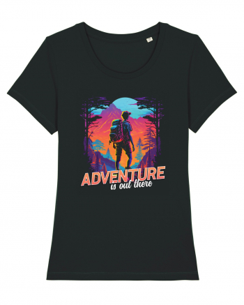 in stil synthwave - Adventure is out there Black