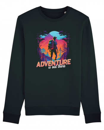 in stil synthwave - Adventure is out there Black