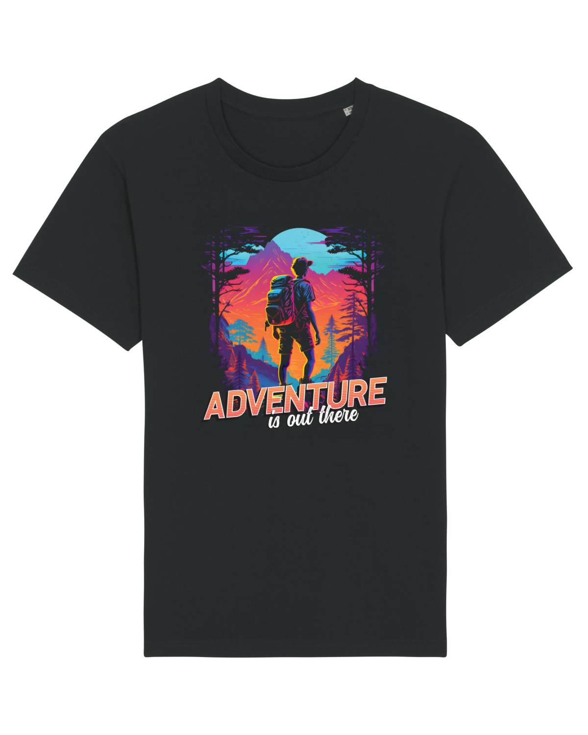 Tricou mânecă scurtă Unisex Rocker Black