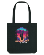 in stil synthwave - Find your peace in nature Sacoșă textilă