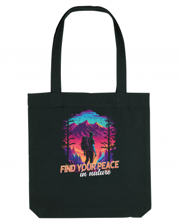 in stil synthwave - Find your peace in nature Black