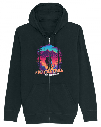 in stil synthwave - Find your peace in nature Black