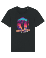in stil synthwave - Find your peace in nature Tricou mânecă scurtă Unisex Rocker