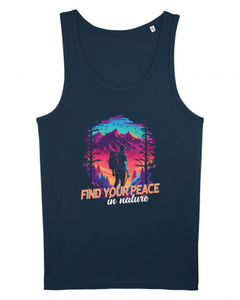 in stil synthwave - Find your peace in nature Navy
