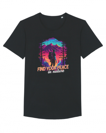 in stil synthwave - Find your peace in nature Black
