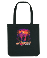 in stil synthwave - Find your trail and blaze it Sacoșă textilă