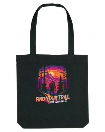in stil synthwave - Find your trail and blaze it Black