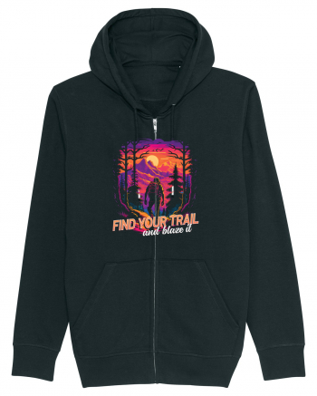 in stil synthwave - Find your trail and blaze it Black