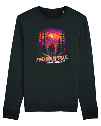 in stil synthwave - Find your trail and blaze it Black