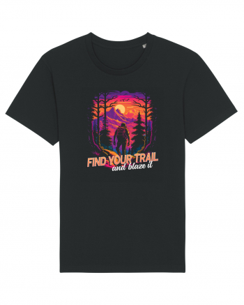in stil synthwave - Find your trail and blaze it Black
