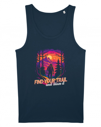 in stil synthwave - Find your trail and blaze it Navy