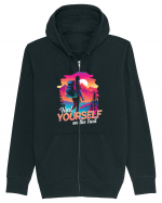 in stil synthwave - Find yourself on the trail Hanorac cu fermoar Unisex Connector