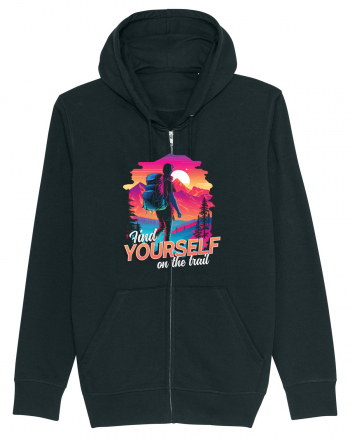 in stil synthwave - Find yourself on the trail Black
