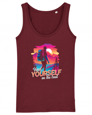 in stil synthwave - Find yourself on the trail Burgundy