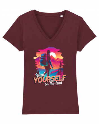 in stil synthwave - Find yourself on the trail Burgundy