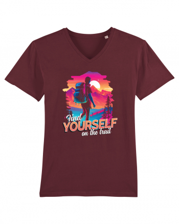 in stil synthwave - Find yourself on the trail Burgundy