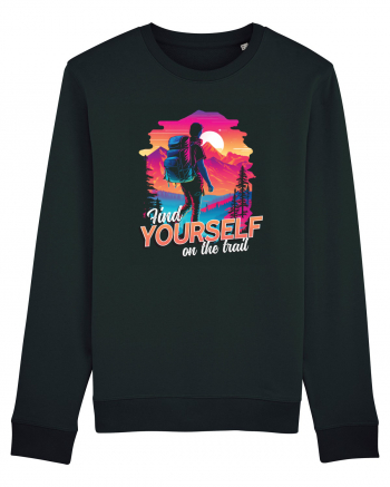 in stil synthwave - Find yourself on the trail Black