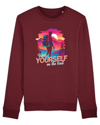 in stil synthwave - Find yourself on the trail Burgundy