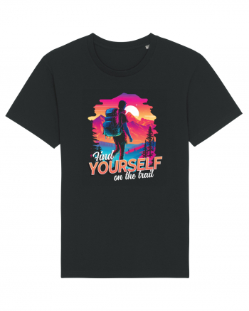 in stil synthwave - Find yourself on the trail Black