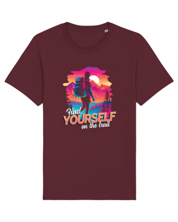 in stil synthwave - Find yourself on the trail Burgundy
