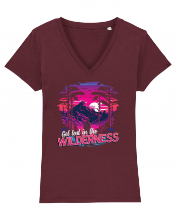 in stil synthwave - Get lost in the wilderness Burgundy