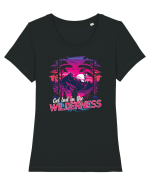 in stil synthwave - Get lost in the wilderness Tricou mânecă scurtă guler larg fitted Damă Expresser