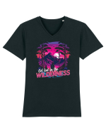 in stil synthwave - Get lost in the wilderness Tricou mânecă scurtă guler V Bărbat Presenter