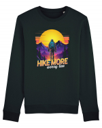 in stil synthwave - Hike more worry less Bluză mânecă lungă Unisex Rise