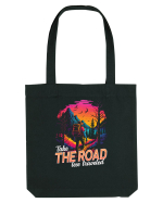 in stil synthwave - Take the road less traveled Sacoșă textilă