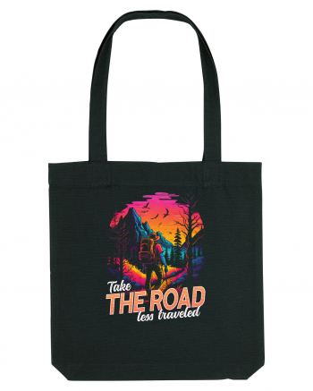 in stil synthwave - Take the road less traveled Black
