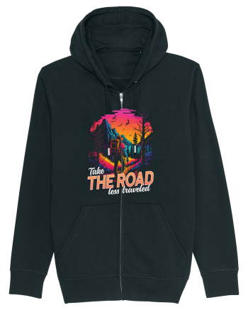 in stil synthwave - Take the road less traveled Black