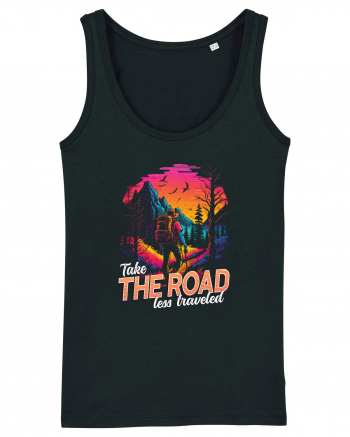 in stil synthwave - Take the road less traveled Black