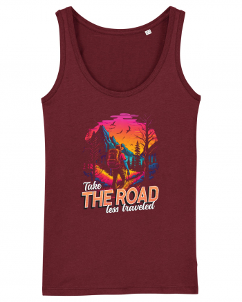 in stil synthwave - Take the road less traveled Burgundy