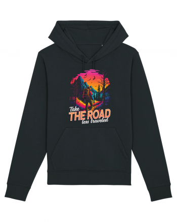 in stil synthwave - Take the road less traveled Black