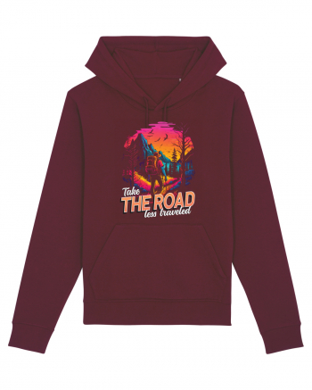 in stil synthwave - Take the road less traveled Burgundy