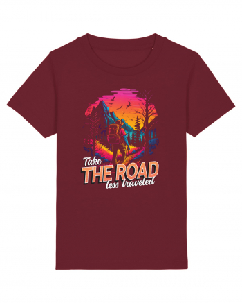 in stil synthwave - Take the road less traveled Burgundy