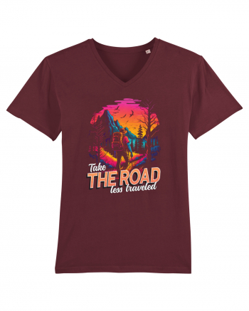 in stil synthwave - Take the road less traveled Burgundy