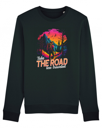 in stil synthwave - Take the road less traveled Black