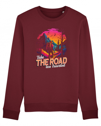 in stil synthwave - Take the road less traveled Burgundy