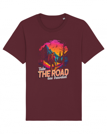 in stil synthwave - Take the road less traveled Burgundy
