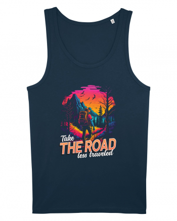 in stil synthwave - Take the road less traveled Navy
