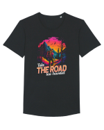 in stil synthwave - Take the road less traveled Tricou mânecă scurtă guler larg Bărbat Skater